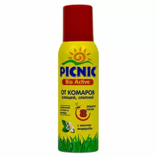 Picnic (Пикник) Bio Active аэрозоль от комаров, 125 мл